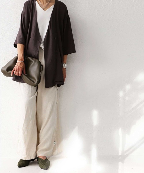 antiqua(アンティカ)の「Vカットニットパンプス(パンプス・レディース・ブラック/カーキ・LL/S/M/L)」の13枚目の写真