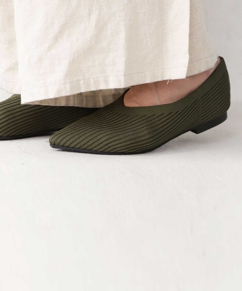 antiqua(アンティカ)の「Vカットニットパンプス(パンプス・レディース・ブラック/カーキ・LL/S/M/L)」の12枚目の写真