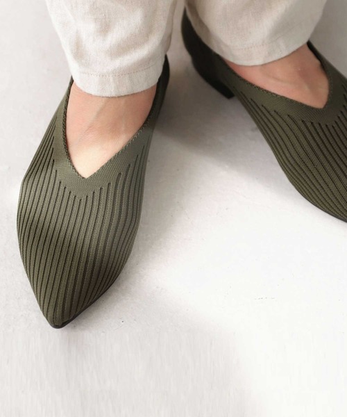 antiqua(アンティカ)の「Vカットニットパンプス(パンプス・レディース・ブラック/カーキ・LL/S/M/L)」の10枚目の写真