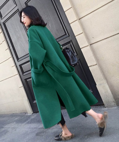 STYLEBLOCK（スタイルブロック）の「ウール調チェスターコート（チェスターコート・レディース・グリーン/キャメル/オレンジ系その他/ブラック・S/XXL/L/M/XL）」の3枚目の写真