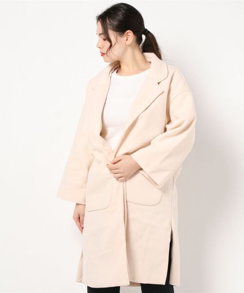 STYLEBLOCK（スタイルブロック）の「ウール調チェスターコート（チェスターコート・レディース・グリーン/キャメル/オレンジ系その他/ブラック・S/XXL/L/M/XL）」の11枚目の写真