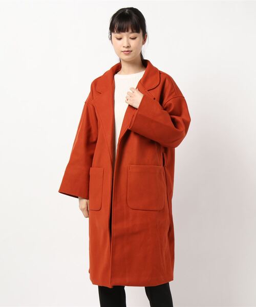 STYLEBLOCK（スタイルブロック）の「ウール調チェスターコート（チェスターコート・レディース・グリーン/キャメル/オレンジ系その他/ブラック・S/XXL/L/M/XL）」の10枚目の写真