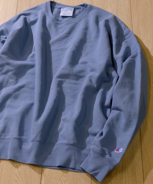 Champion（チャンピオン）の「【22】〔Champion/チャンピオン〕10oz ガーメントダイ クルーネックスウェットシャツ（スウェット・メンズ・ブラック/グレー/グリーン/ブルー/ネイビー/レッド/その他・MEDIUM/LARGE）」の7枚目の写真