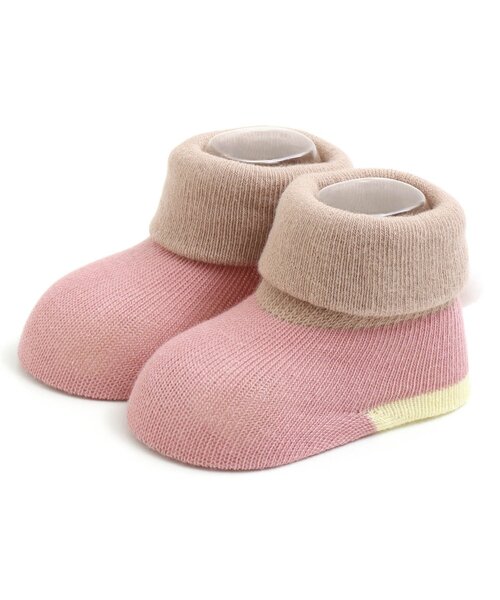 BREEZE（ブリーズ）の「ポンポン付きベビーソックス（ベビーシューズ/ベビーソックス・キッズ・ピンク/アイボリー/グレー・12/9）」の3枚目の写真