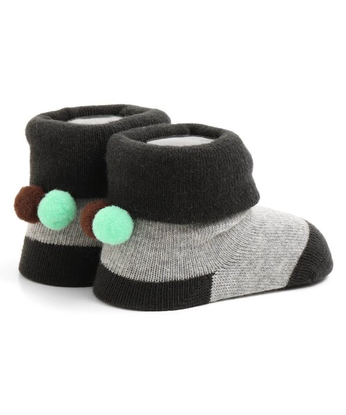 BREEZE（ブリーズ）の「ポンポン付きベビーソックス（ベビーシューズ/ベビーソックス・キッズ・ピンク/アイボリー/グレー・12/9）」の8枚目の写真