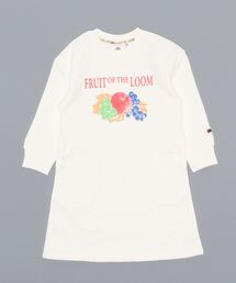 FRUIT OF THE LOOM（フルーツオブザルーム）の「【FRUIT OF THE LOOM】ロゴプリントスウェットワンピース（ワンピース・キッズ）」