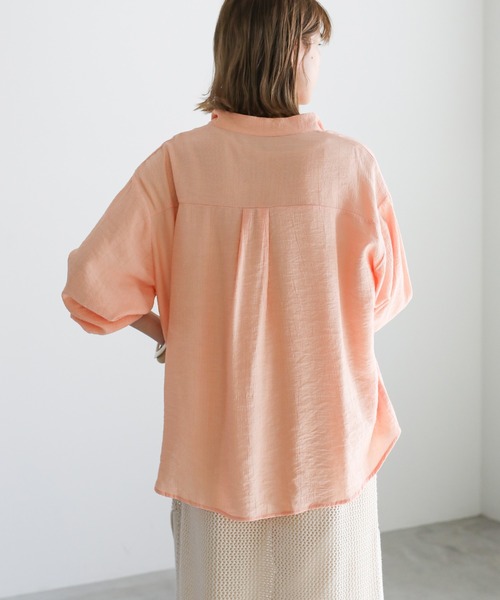 select MOCA(セレクトモカ)の「2021 SS ノーカラーワッシャーデザインシャツ(シャツ/ブラウス・レディース・ホワイト/ブルー/サーモンピンク・FREE)」の21枚目の写真