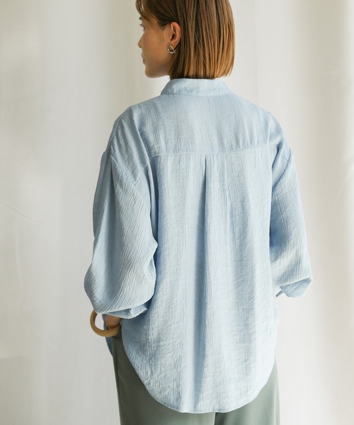 2021 SS ノーカラーワッシャーデザインシャツ（シャツ/ブラウス