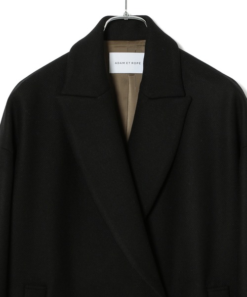 ADAM ET ROPE'（アダムエロペ）の「テーラードジャケットコート（テーラードジャケット・レディース・ブラック/ベージュ系その他/ラベンダー・38/36）」の7枚目の写真