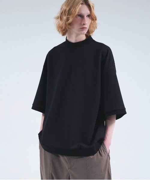 DOOPZ（ドープス）の「Punch mock neck balloon c/s  / ポンチモックネックバルーンカットソー（Tシャツ/カットソー・メンズ・グレー/ネイビー/ブラック/ホワイト・SMALL/MEDIUM/LARGE）」の3枚目の写真