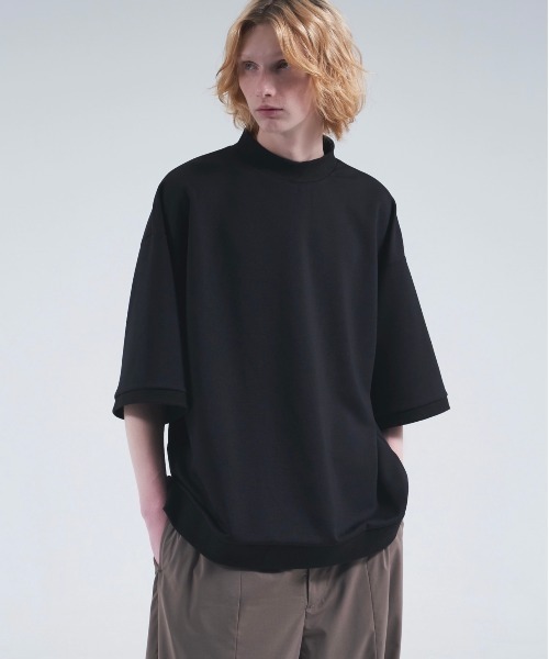 DOOPZ（ドープス）の「Punch mock neck balloon c/s  / ポンチモックネックバルーンカットソー（Tシャツ/カットソー・メンズ・グレー/ネイビー/ブラック/ホワイト・SMALL/MEDIUM/LARGE）」の5枚目の写真