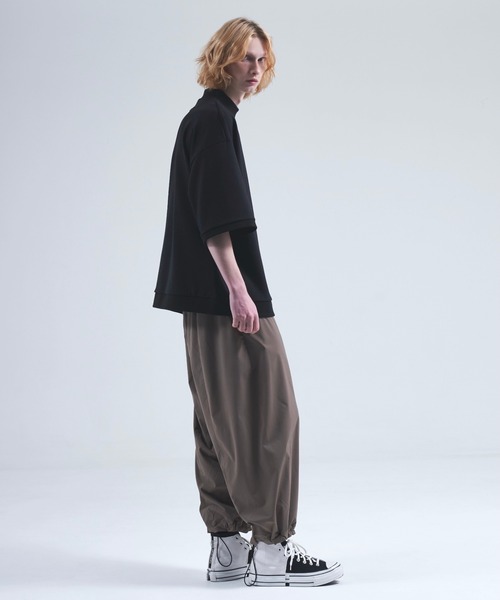 DOOPZ（ドープス）の「Punch mock neck balloon c/s  / ポンチモックネックバルーンカットソー（Tシャツ/カットソー・メンズ・グレー/ネイビー/ブラック/ホワイト・SMALL/MEDIUM/LARGE）」の8枚目の写真