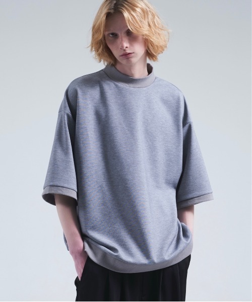 DOOPZ（ドープス）の「Punch mock neck balloon c/s  / ポンチモックネックバルーンカットソー（Tシャツ/カットソー・メンズ・グレー/ネイビー/ブラック/ホワイト・SMALL/MEDIUM/LARGE）」の10枚目の写真