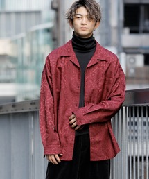 Beno | ダマスク柄 サテンジャガード ドルマンシルエット ワイド シャツ(シャツ/ブラウス)