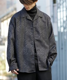 Beno | ダマスク柄 サテンジャガード ドルマンシルエット ワイド シャツ(シャツ/ブラウス)