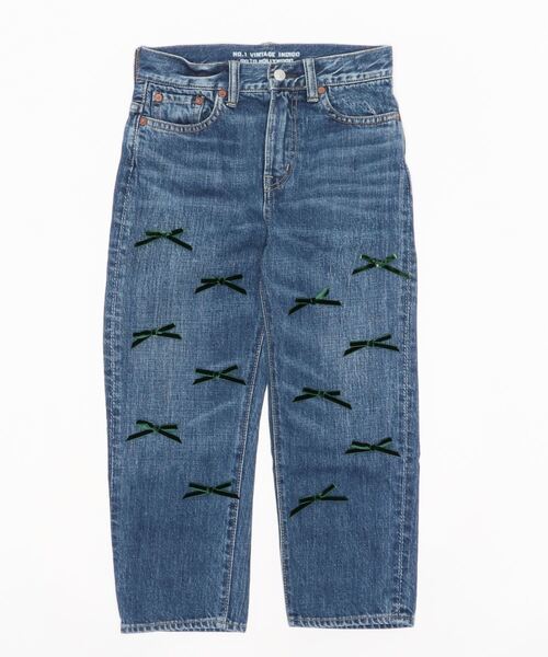 GO TO HOLLYWOOD（ゴートゥーハリウッド）の「デニム コリボン キャロット ロングパンツ（デニムパンツ・キッズ・ネイビー/ブルー・130/140）」の4枚目の写真