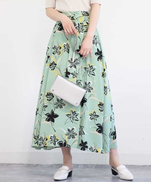 セール 洗える ボタニカル花柄プリントマキシスカート スカート Mk Michel Klein エムケーミッシェルクラン のファッション通販 Zozotown