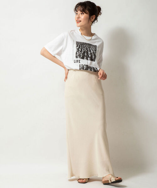 NOLLEY’S（ノーリーズ）の「【WEB限定カラーあり】LIFEプリントT（Tシャツ/カットソー・レディース・ブラック系その他3/ブラック系その他4/ブラック系その他5/ブルー系その他3・FREE）」の9枚目の写真