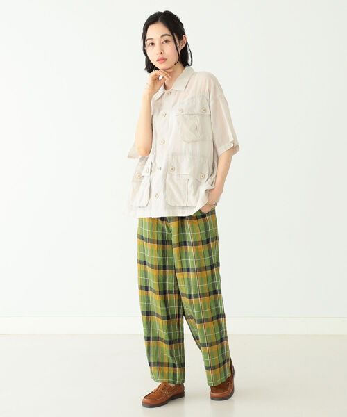 BEAMS BOY（ビームスボーイ）の「BEAMS BOY / ジャングル ファティーグ ショートスリーブ シャツ（シャツ/ブラウス・レディース・ベージュ/オリーブ・ONE SIZE）」の4枚目の写真