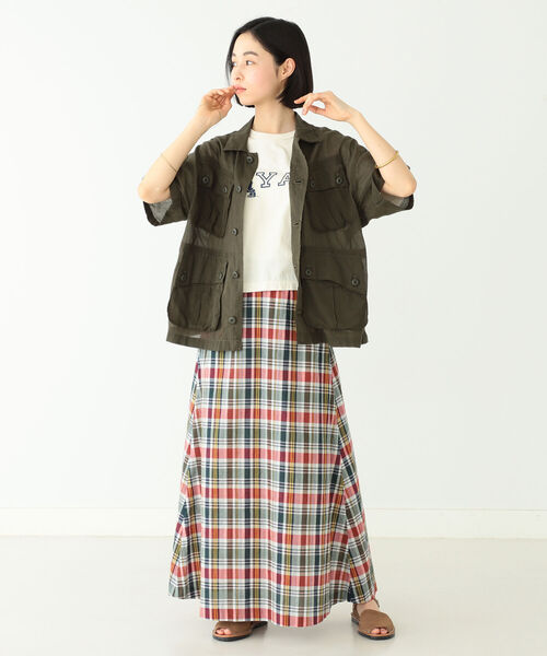 BEAMS BOY（ビームスボーイ）の「BEAMS BOY / ジャングル ファティーグ ショートスリーブ シャツ（シャツ/ブラウス・レディース・ベージュ/オリーブ・ONE SIZE）」の9枚目の写真