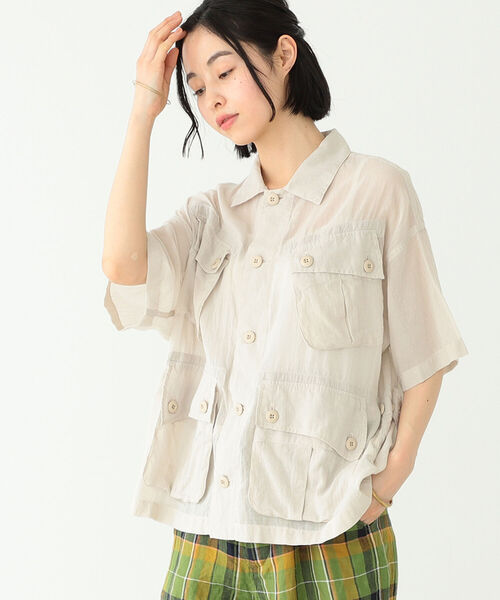 BEAMS BOY（ビームスボーイ）の「BEAMS BOY / ジャングル ファティーグ ショートスリーブ シャツ（シャツ/ブラウス・レディース・ベージュ/オリーブ・ONE SIZE）」の17枚目の写真