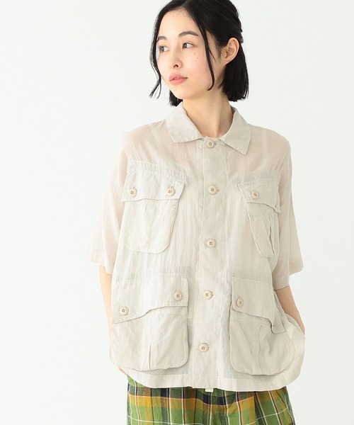 BEAMS BOY（ビームスボーイ）の「BEAMS BOY / ジャングル ファティーグ ショートスリーブ シャツ（シャツ/ブラウス・レディース・ベージュ/オリーブ・ONE SIZE）」の19枚目の写真