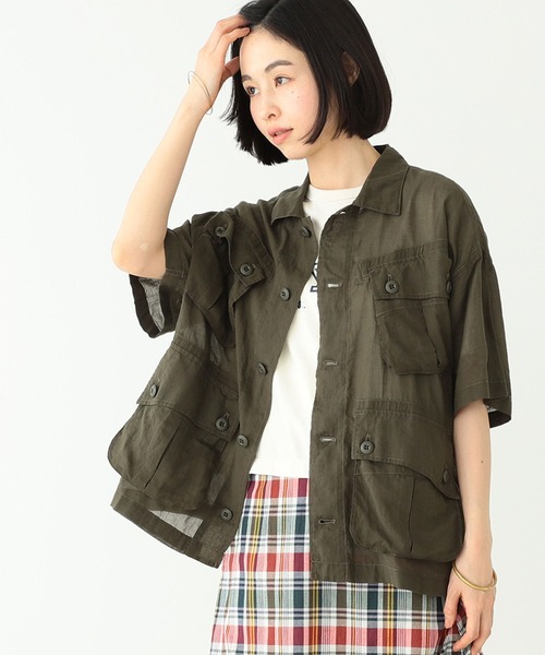 BEAMS BOY（ビームスボーイ）の「BEAMS BOY / ジャングル ファティーグ ショートスリーブ シャツ（シャツ/ブラウス・レディース・ベージュ/オリーブ・ONE SIZE）」の20枚目の写真