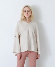 カラーステッチ メッシュ パーカー