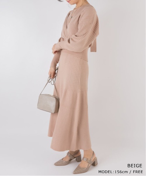 RANDA（ランダ）の「ニットワンピースボレロセット（ワンピース）」 - WEAR