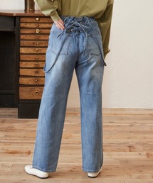 MATCH&more | デニムレースアップパンツ(デニムパンツ)