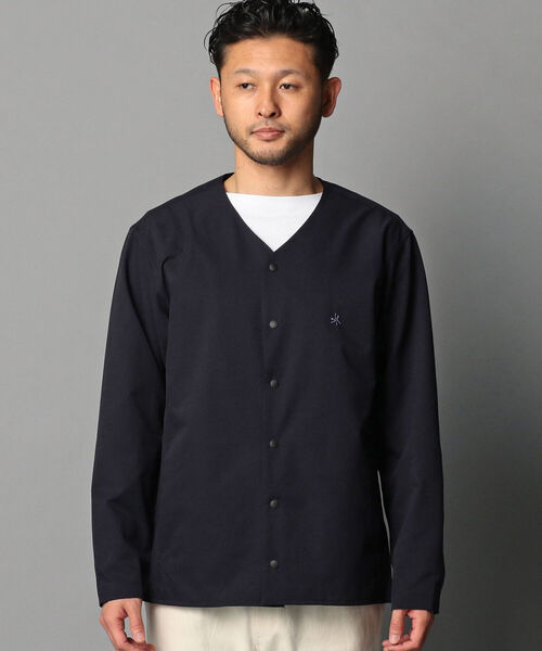 GLOSTER（グロスター）の「AIR TROUGH シャツカーディガン ※通気性◎、軽量◎、ストレッチ性◎の機能素材を使用（カーディガン/ボレロ・メンズ・ネイビー/ライトグレー・S/M/L）」の5枚目の写真