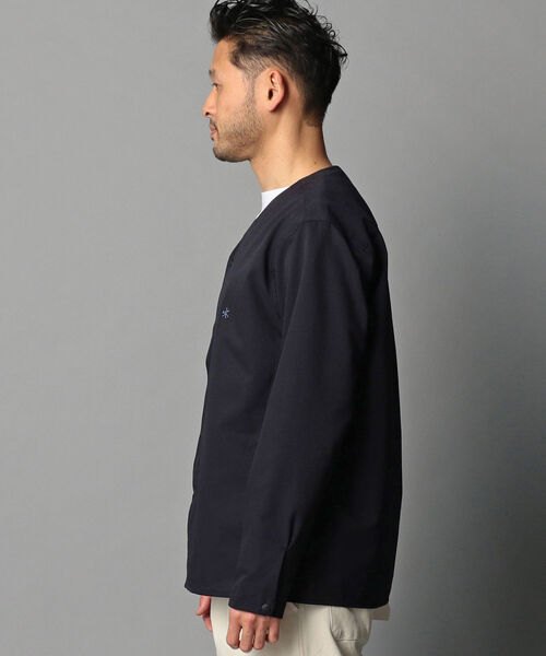 GLOSTER（グロスター）の「AIR TROUGH シャツカーディガン ※通気性◎、軽量◎、ストレッチ性◎の機能素材を使用（カーディガン/ボレロ・メンズ・ネイビー/ライトグレー・S/M/L）」の3枚目の写真