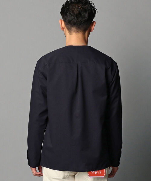 GLOSTER（グロスター）の「AIR TROUGH シャツカーディガン ※通気性◎、軽量◎、ストレッチ性◎の機能素材を使用（カーディガン/ボレロ・メンズ・ネイビー/ライトグレー・S/M/L）」の4枚目の写真