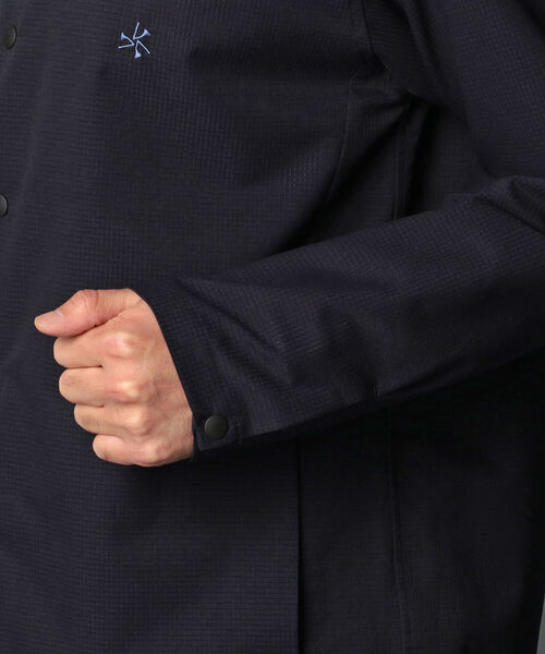 GLOSTER（グロスター）の「AIR TROUGH シャツカーディガン ※通気性◎、軽量◎、ストレッチ性◎の機能素材を使用（カーディガン/ボレロ・メンズ・ネイビー/ライトグレー・S/M/L）」の13枚目の写真