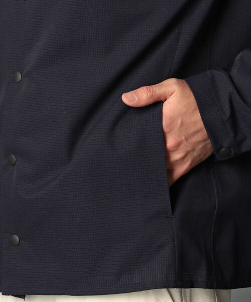 GLOSTER（グロスター）の「AIR TROUGH シャツカーディガン ※通気性◎、軽量◎、ストレッチ性◎の機能素材を使用（カーディガン/ボレロ・メンズ・ネイビー/ライトグレー・S/M/L）」の12枚目の写真