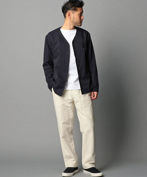 GLOSTER（グロスター）の「AIR TROUGH シャツカーディガン ※通気性◎、軽量◎、ストレッチ性◎の機能素材を使用（カーディガン/ボレロ・メンズ・ネイビー/ライトグレー・S/M/L）」の7枚目の写真