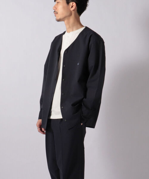 GLOSTER（グロスター）の「AIR TROUGH シャツカーディガン ※通気性◎、軽量◎、ストレッチ性◎の機能素材を使用（カーディガン/ボレロ・メンズ・ネイビー/ライトグレー・S/M/L）」の18枚目の写真