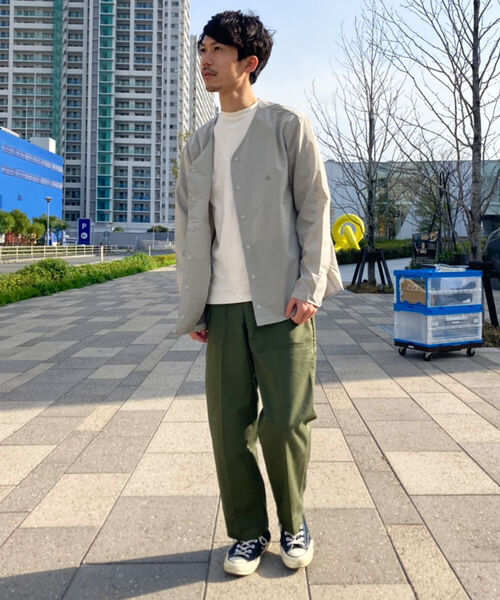 GLOSTER（グロスター）の「AIR TROUGH シャツカーディガン ※通気性◎、軽量◎、ストレッチ性◎の機能素材を使用（カーディガン/ボレロ・メンズ・ネイビー/ライトグレー・S/M/L）」の22枚目の写真