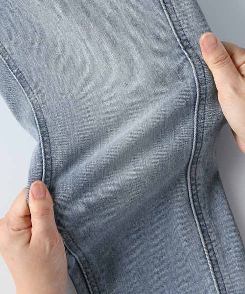 SOMETHING（サムシング）の「【SOMETHING】「GUSSET」スキニーデニムパンツ（デニムパンツ・レディース・ライトインディゴブルー・26inch/27inch/25inch/28inch）」の7枚目の写真