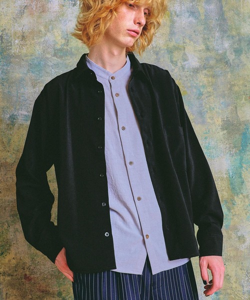 ENDER PRODUCTS（エンダープロダクツ）の「ブライトポプリン オーバースクエア レギュラーカラー シャツ【ENDER PRODUCTS/エンダープロダクツ】（シャツ/ブラウス・メンズ・ブラック/グリーン系その他/ベージュ系その他/キナリ/ベージュ・L/M）」の2枚目の写真