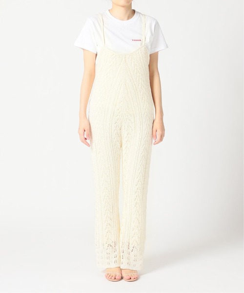 U by SPICK&SPAN（ユーバイスピックアンドスパン）の「クロシェニットサロペット◆（サロペット/オーバーオール・レディース・アイボリー・38/36）」の12枚目の写真