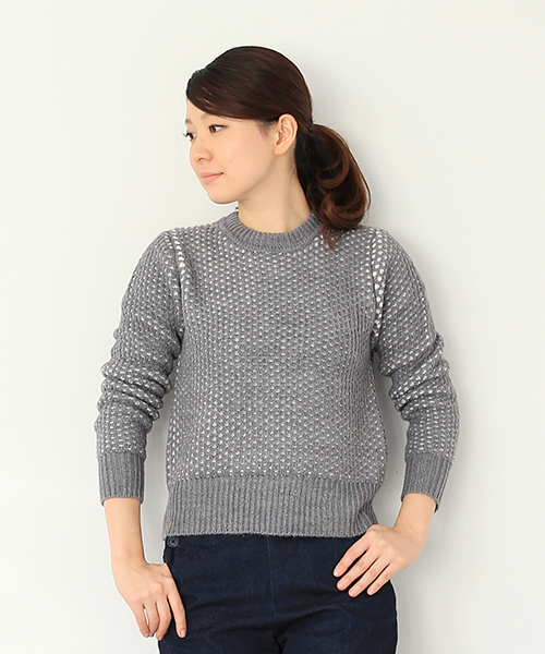 B:MING by BEAMS(ビーミングバイビームス)の「□B ビーミング by ビームス / ACフェザーニットプルオーバー(ニット/セーター・レディース・オフホワイト/ライトグレー/グリーン/ネイビー・ONE SIZE)」の3枚目の写真