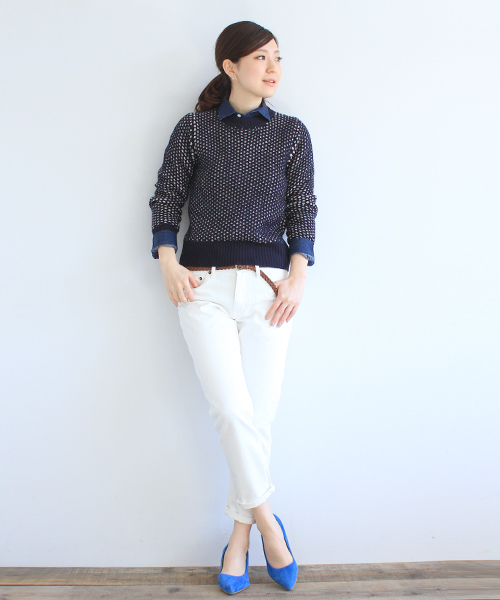 B:MING by BEAMS(ビーミングバイビームス)の「□B ビーミング by ビームス / ACフェザーニットプルオーバー(ニット/セーター・レディース・オフホワイト/ライトグレー/グリーン/ネイビー・ONE SIZE)」の15枚目の写真