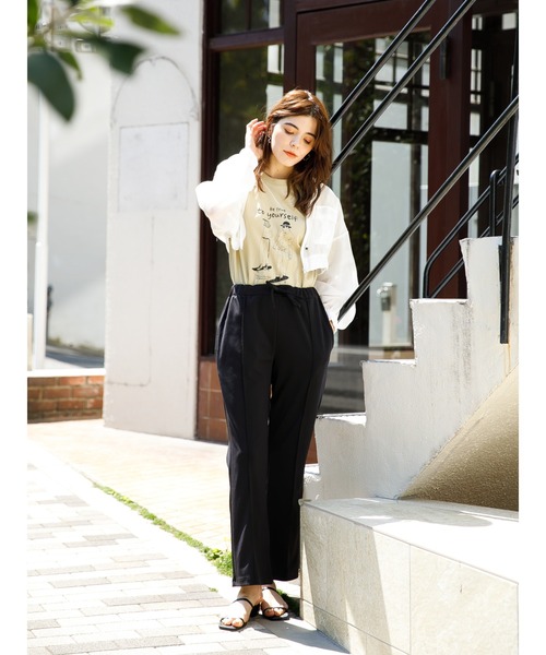 koe（コエ）の「シアーパーカー*（カーディガン/ボレロ・レディース・ホワイト/ブラック/ミント・FREE）」の4枚目の写真