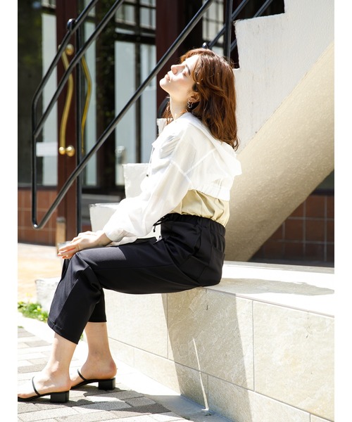 koe（コエ）の「シアーパーカー*（カーディガン/ボレロ・レディース・ホワイト/ブラック/ミント・FREE）」の9枚目の写真