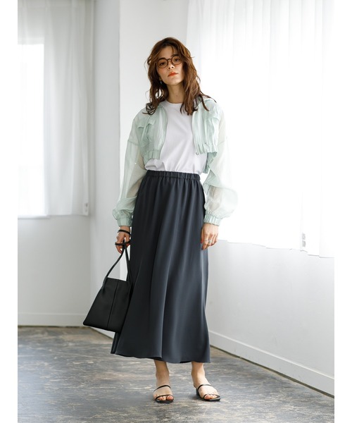 koe（コエ）の「シアーパーカー*（カーディガン/ボレロ・レディース・ホワイト/ブラック/ミント・FREE）」の13枚目の写真