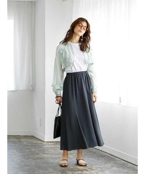 koe（コエ）の「シアーパーカー*（カーディガン/ボレロ・レディース・ホワイト/ブラック/ミント・FREE）」の19枚目の写真