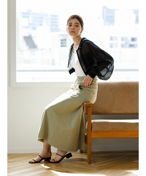 koe（コエ）の「シアーパーカー*（カーディガン/ボレロ・レディース・ホワイト/ブラック/ミント・FREE）」の17枚目の写真