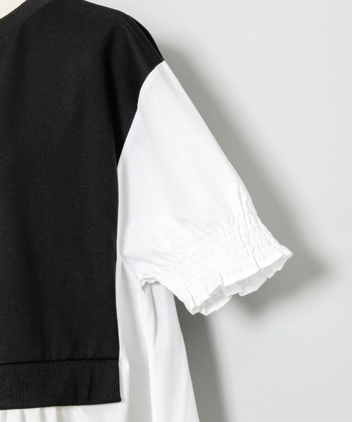 AS KNOW AS PINKY（アズノゥアズピンキー）の「流れるレースドッキングチュニ（チュニック・レディース・オフホワイト/ブラック×ホワイト・FREE）」の12枚目の写真