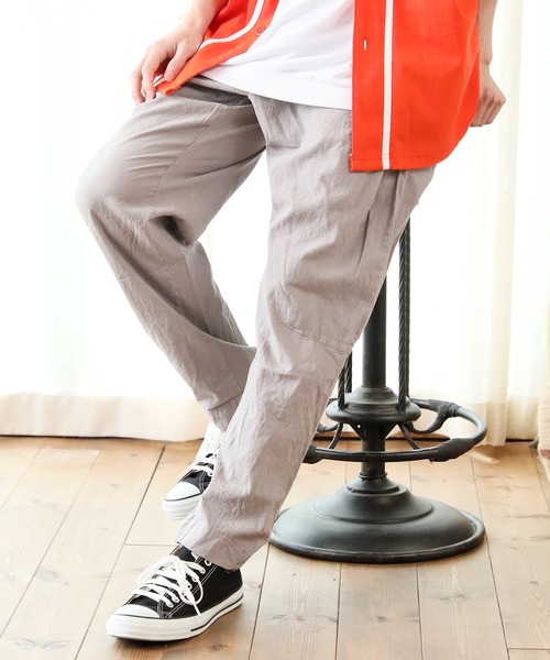 TopIsm（トップイズム）の「【2022】無地コットン ハロンパンツ サルエルパンツ（チノパンツ・メンズ・グリーン/ベージュ/ブラック/ホワイト/カーキ/グレー・LL/M/L）」の4枚目の写真